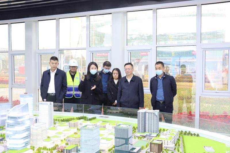 2022年11月，岳陽市人大常委會副主任喻文赴岳陽自貿片區產業綜合體項目調研